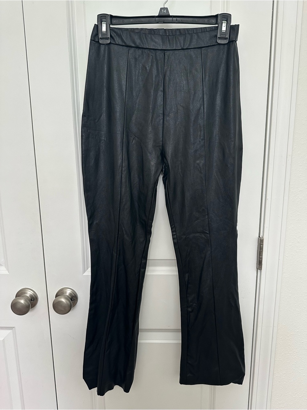 Amanda Uprichard Black Faux Leather Pants